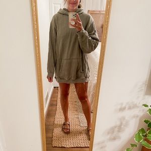 Olive Green Oversized Aerie Hoodie